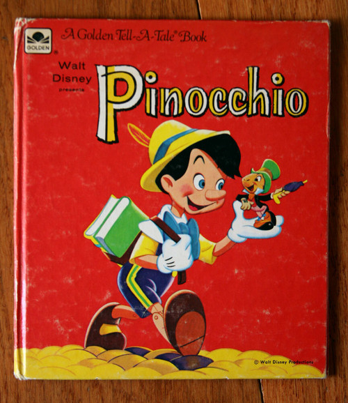 Walt Disney's PINOCCHIO 1961 Vintage Golden Tell-A-Tale Book Dorothy Haas #2456