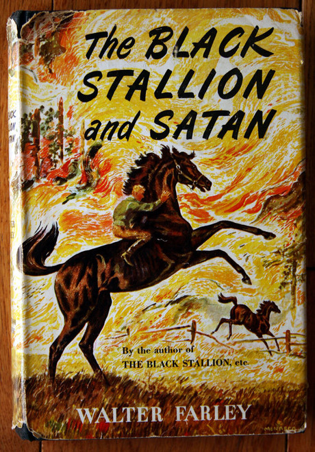 The Black Stallion and Satan by Walter Farley 1949 HC/DJ 1st Ed. 4th Printing