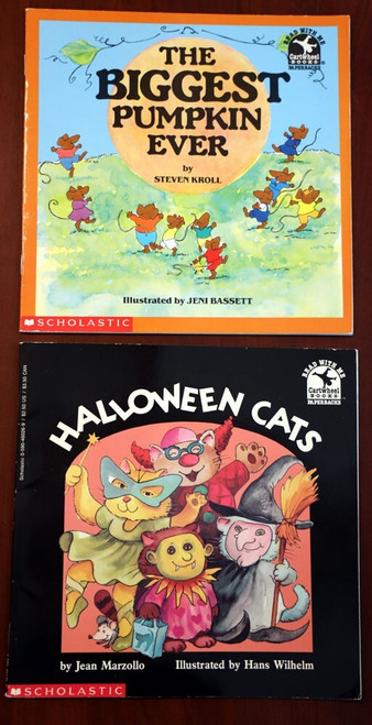 BIGGEST PUMPKIN EVER Kroll + HALLOWEEN CATS Marzollo 1992 Scholastic Paperbacks