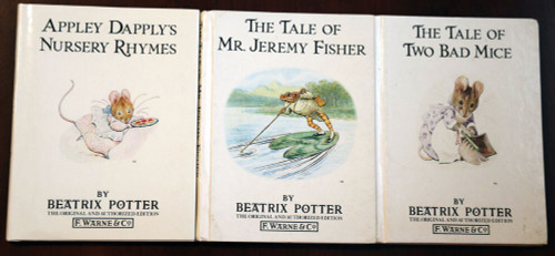 BEATRIX POTTER Appley Dapply's Nursery Rhymes + Two Bad Mice + Mr. Jeremy Fisher