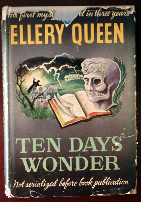 TEN DAYS' WONDER by Ellery Queen 1949 HC/DJ Vintage Book Little Brown & Company