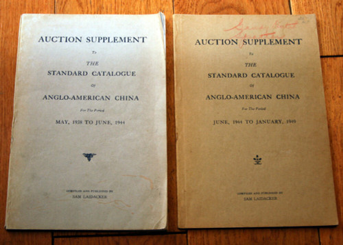 Auction Supplement to Standard Catalogue of Anglo-American China 1938 1944 1949
