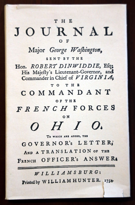 Journal of Major George Washington HC/DJ Colonial Williamsburg VA 1995