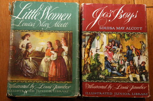 LITTLE WOMEN + JO'S BOYS by Louisa May Alcott - Illustrated Junior Library HC/DJ