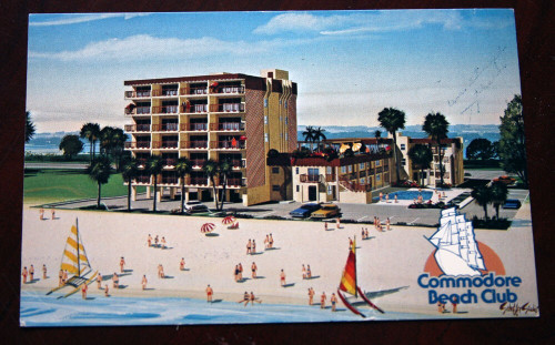 Commodore Beach Club Madiera Beach, Florida Vintage Postcard Unused FL Gulf