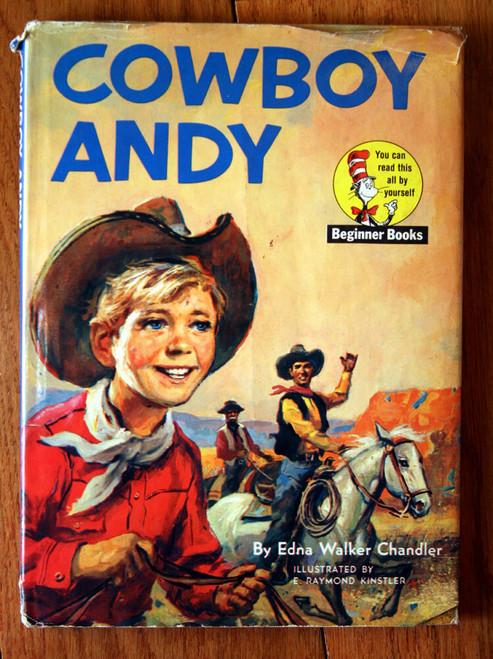 COWBOY ANDY by Edna Walker Chandler 1959 HC/DJ Seuss Beginner Books 1st Printing