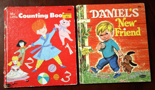 My Little Counting Book + Daniel's New Friend Whitman Tell-A-Tale Book Lot 1968