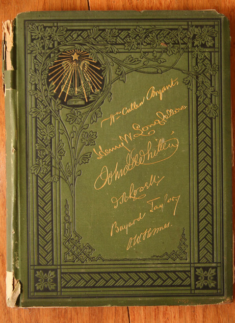 Golden Songs of Great Poets 1877 Illustrated Victorian Green Antique Binding