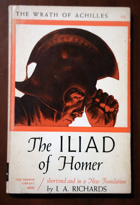 THE ILIAD OF HOMER Vintage c. 1950 Paperback I.A. Richards WRATH OF ACHILLES