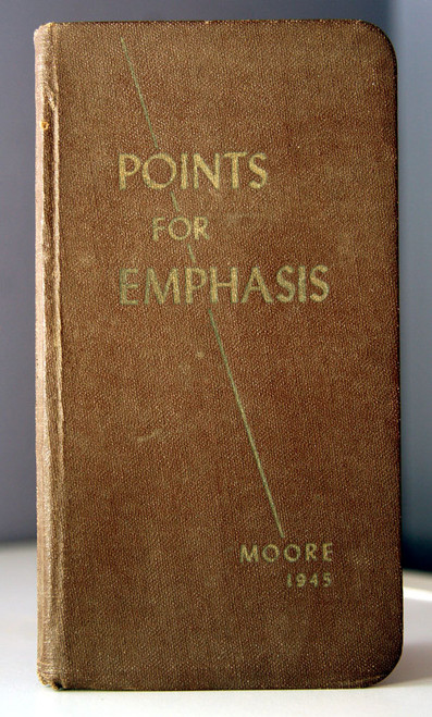 POINTS FOR EMPHASIS 1945 by Hight C Moore Vest Pocket Bible Commentary CHRISTIAN