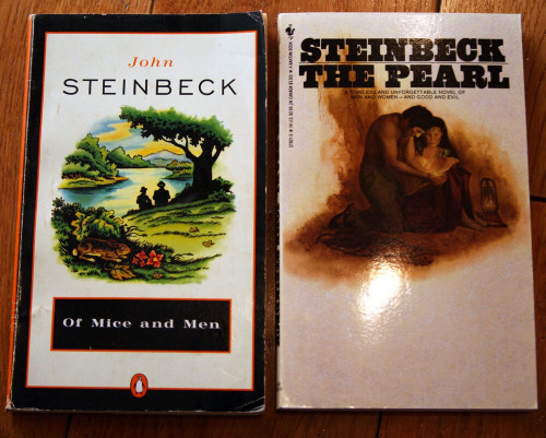 Of Mice and Men 1965 + The Pearl 1988 by JOHN STEINBECK *2 Vintage Paperbacks*
