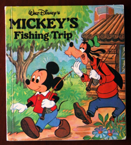 Walt Disney's MICKEY'S FISHING TRIP Mini Pop-Up Book 1983 Vintage [MOUSE]