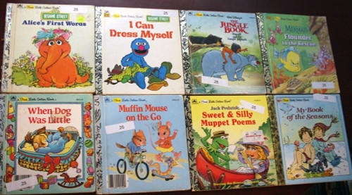 Lot of 8 Vintage FIRST LITTLE GOLDEN BOOKS - Muffin Mouse, When Dog Was Little +