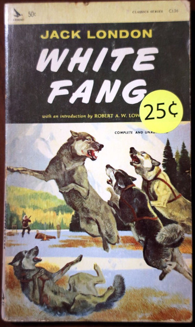 WHITE FANG by Jack London Vintage Airmont Paperback 1964 Classics Series CL36