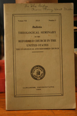 Theological Seminary of the Reformed Church in the U.S. 1936 Lancaster, PA