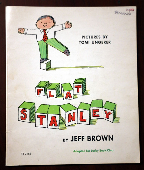 FLAT STANLEY by Jeff Brown 1975 Vintage Scholastic Paperback 1st Printing TJ2168