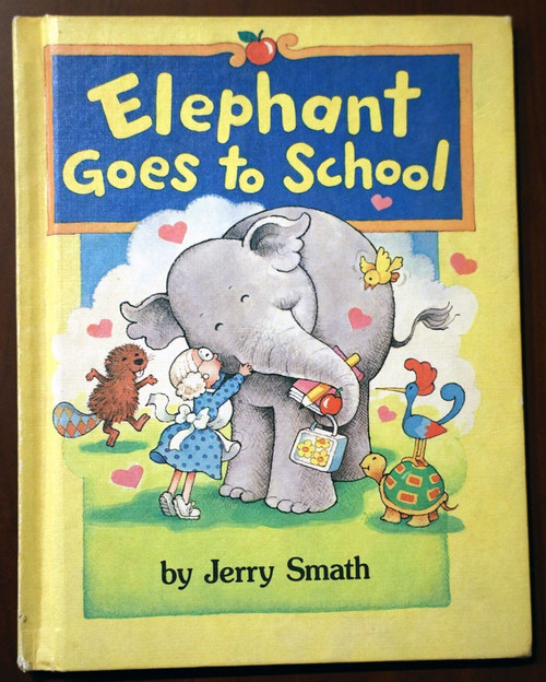 ELEPHANT GOES TO SCHOOL 1984 by Jerry Smath VINTAGE BOOK Parents' Magazine Press