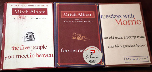 MITCH ALBOM Five People You Meet in Heaven Tuesdays with Morrie For One More Day