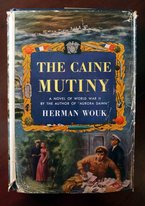 THE CAINE MUTINY by Herman Wouk 1952 HC/DJ Doubleday Garden City WWII NOVEL