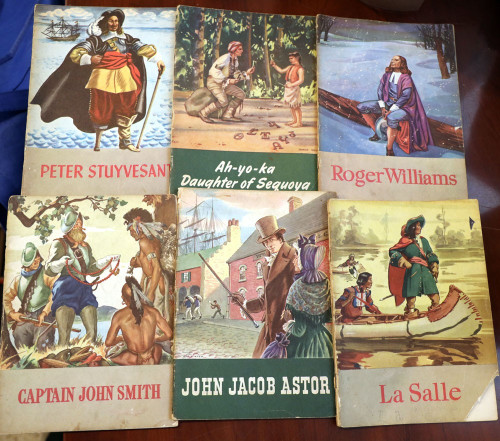 REAL PEOPLE Series Book Lot 1950 JOHN JACOB ASTOR, AY-YO-KA, CAPTAIN JOHN SMITH