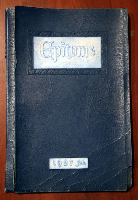 1927 EPITOME Reading PA High School for Boys YEARBOOK February Berks County