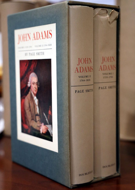 JOHN ADAMS by Page Smith 2 HC/DJ Volumes in Slipcase Doubleday 1st Edition 1962