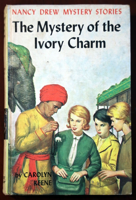 Mystery of the Ivory Charm by Carolyn Keene 1936 NANCY DREW #13 Yellow Hardcover