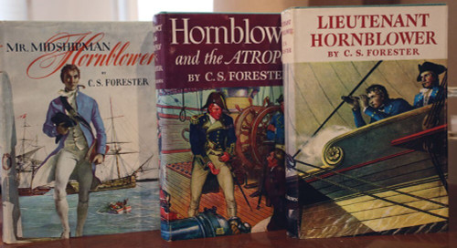 C.S. Forester Vintage Book Set Lieutenant Hornblower + Mr. Midshipman + Atropos