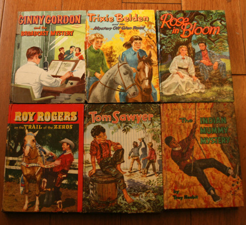 Lot of 6 Vintage Whitman Children's Books 1950's Roy Rogers Tom Sawyer ++