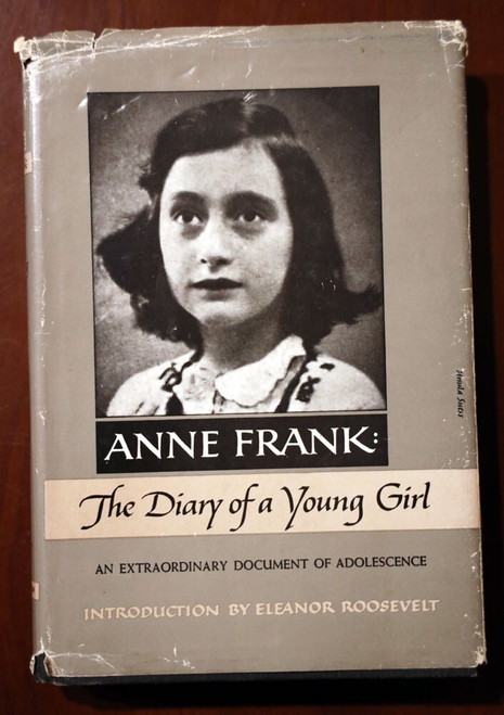ANNE FRANK The Diary of a Young Girl 1952 / 1967 HC/DJ WWII Holocaust Roosevelt