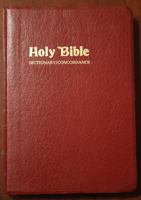 Vintage HOLY BIBLE c. 1975 World KJV Dictionary/Concordance Red Letter Ed 220DBG