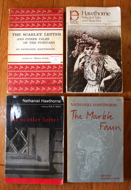 Nathaniel Hawthorne Vintage Book Lot SCARLET LETTER MARBLE FAUN + Selected Tales