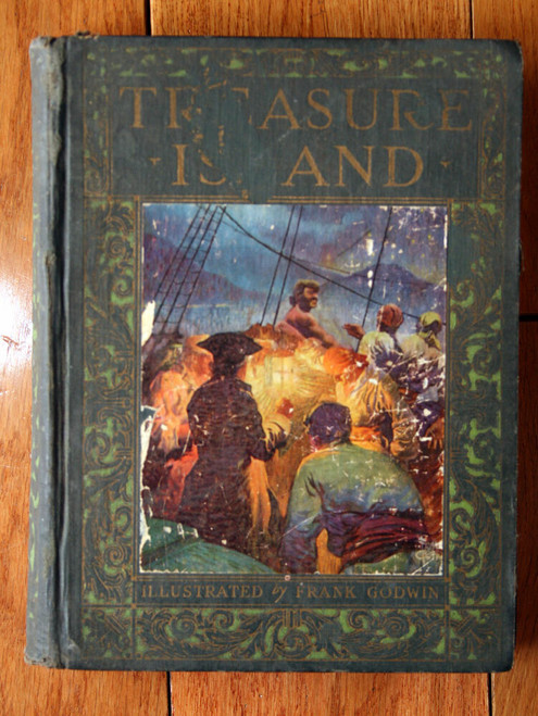 TREASURE ISLAND by Robert Louis Stevenson 1924 Illustrated - Frank Godwin STAMPS