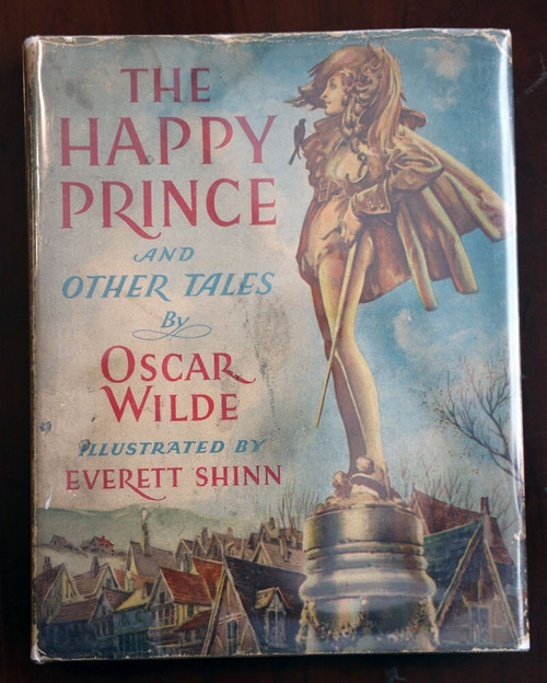 The Happy Prince & Other Tales by OSCAR WILDE 1940 HC/DJ Everett Shinn Art RARE
