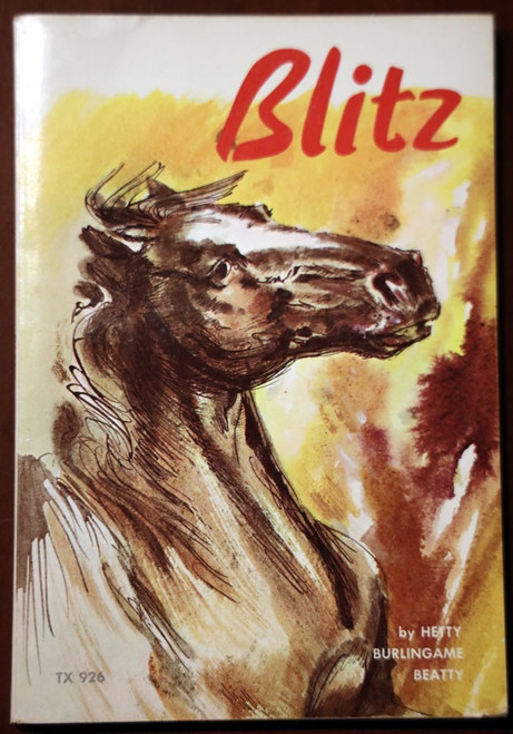 BLITZ by Hetty Burlingame Beatty 1966 Vintage Scholastic Paperback TX 926 Horse