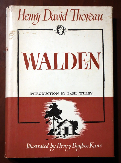 WALDEN by Henry David Thoreau 1951 Basil Willey /Henry Bugbee Kane HC/DJ Vintage