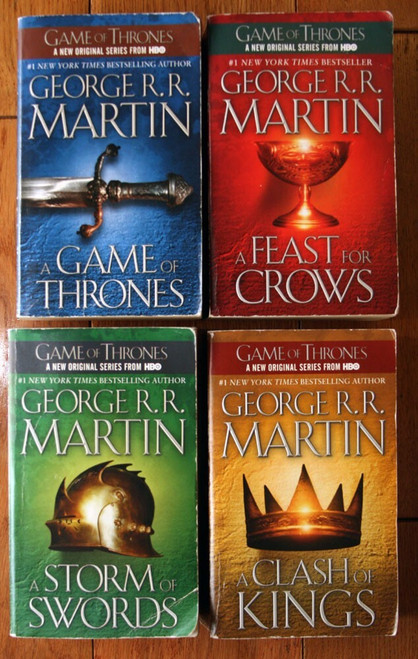 GAME OF THRONES by George R.R. Martin 1-4 Paperback Book Set Bantam HBO Series