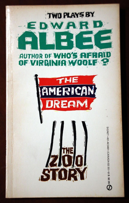 Two Plays by Edward Albee THE AMERICAN DREAM/THE ZOO STORY 1961 Signet Paperback