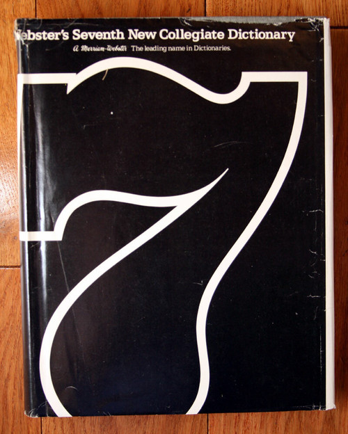 Webster's Seventh New Collegiate Dictionary 1976 Vintage HC/DJ RARE DUST JACKET