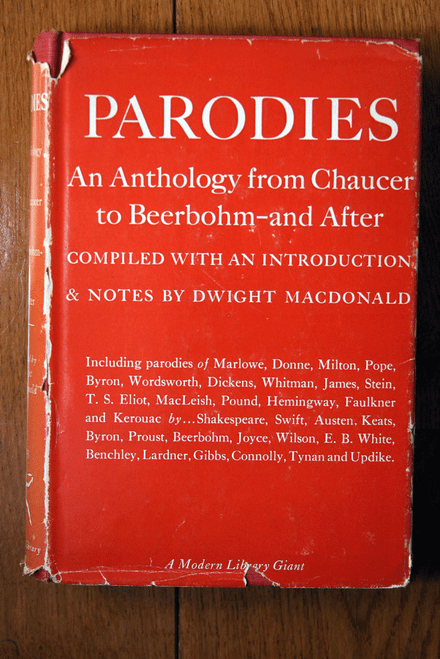 PARODIES: Anthology Chaucer to Beerbohm 1965 GIANT MODERN LIBRARY MacDonald G-93