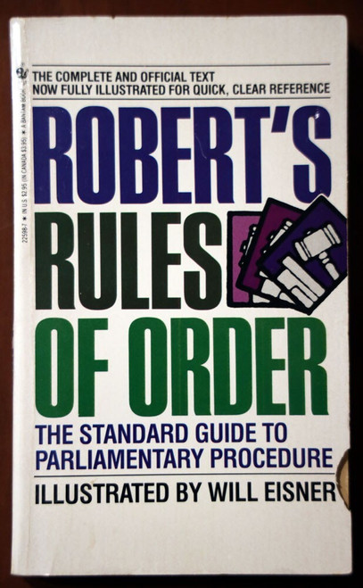 (Henry) Robert's Rules of Order 1986 Vintage Paperback Book Business Law/Debate
