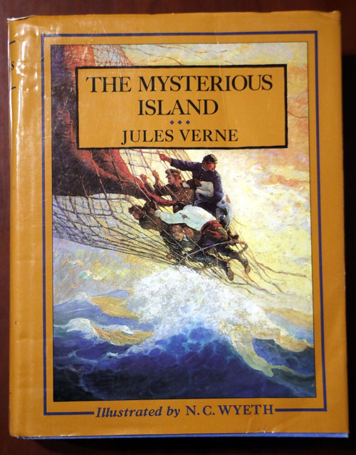 THE MYSTERIOUS ISLAND by Jules Verne HC/DJ 1988 Illustrated by N.C. Wyeth