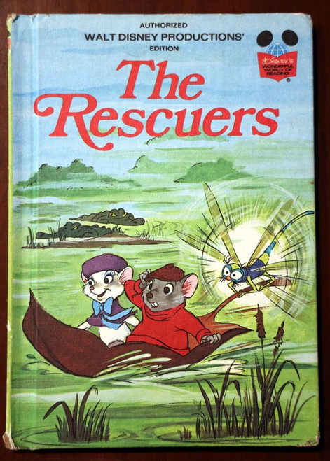 THE RESCUERS 1977 Vintage Random House Hardcover Book WALT DISNEY