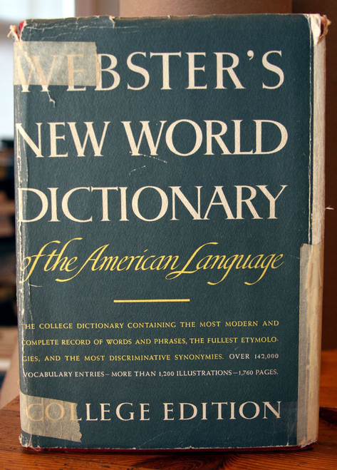 Webster's New World Dictionary 1957 HC/DJ College Edition 