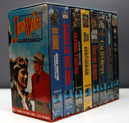 The John Wayne Larger Than Life Collection VHS 8 BRAND NEW Sealed Boxed Set