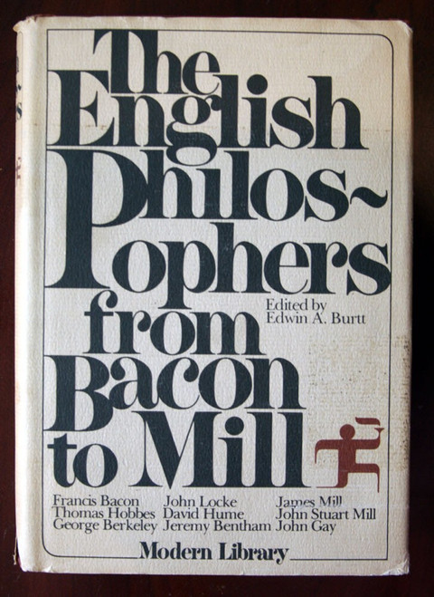 The English Philosophers from Bacon to Mill 1967 Modern Library HC/DJ Vintage