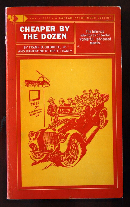 CHEAPER BY THE DOZEN by Frank B. Gilbreth Jr. 1965 Bantam Pathfinder Paperback