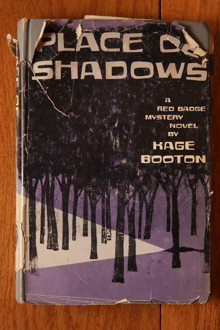 PLACE OF SHADOWS by Kage Booton SIGNED AUTOGRAPHED Copy 1959 HC/DJ Mystery Novel