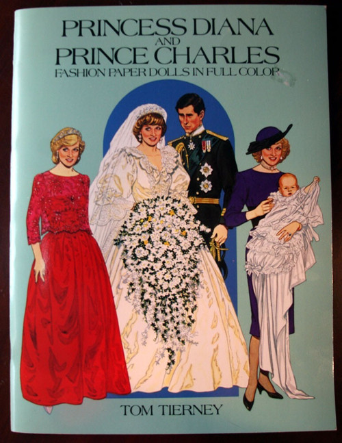 PRINCESS DIANA & PRINCE CHARLES Fashion Paper Dolls by Tom Tierney 1985