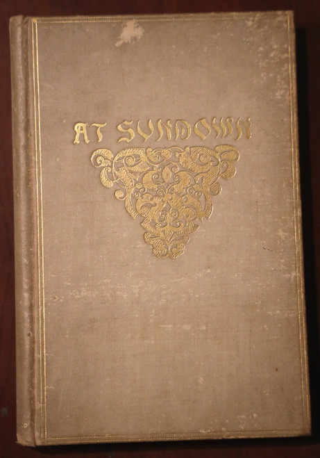 AT SUNDOWN by John Greenleaf Whittier 1892 Antique Poetry Book E.H. Garrett Art